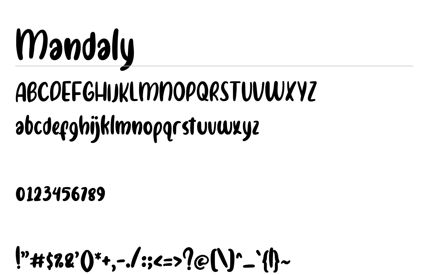 Mandaly Font preview