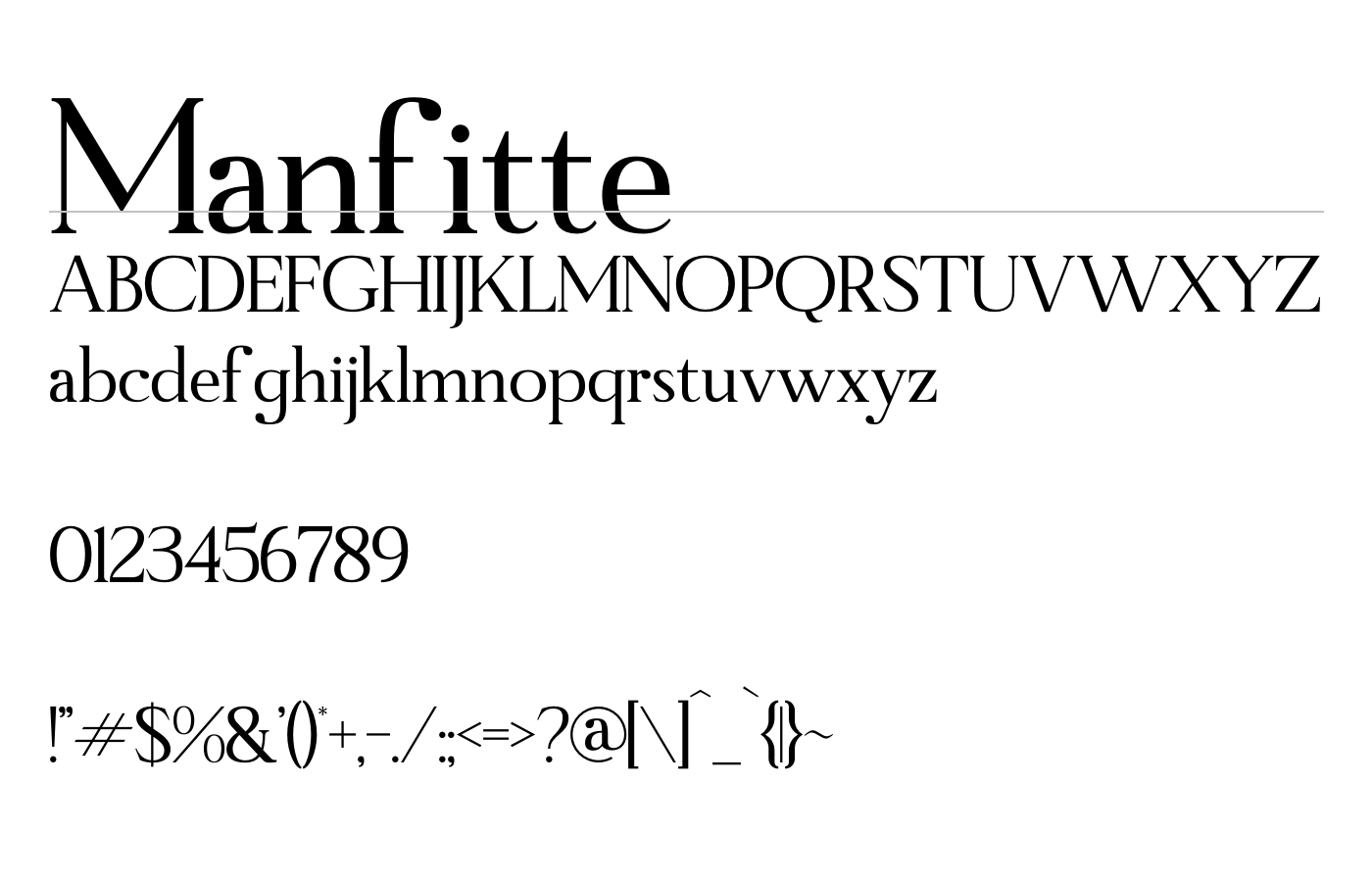 Manfitte Font preview