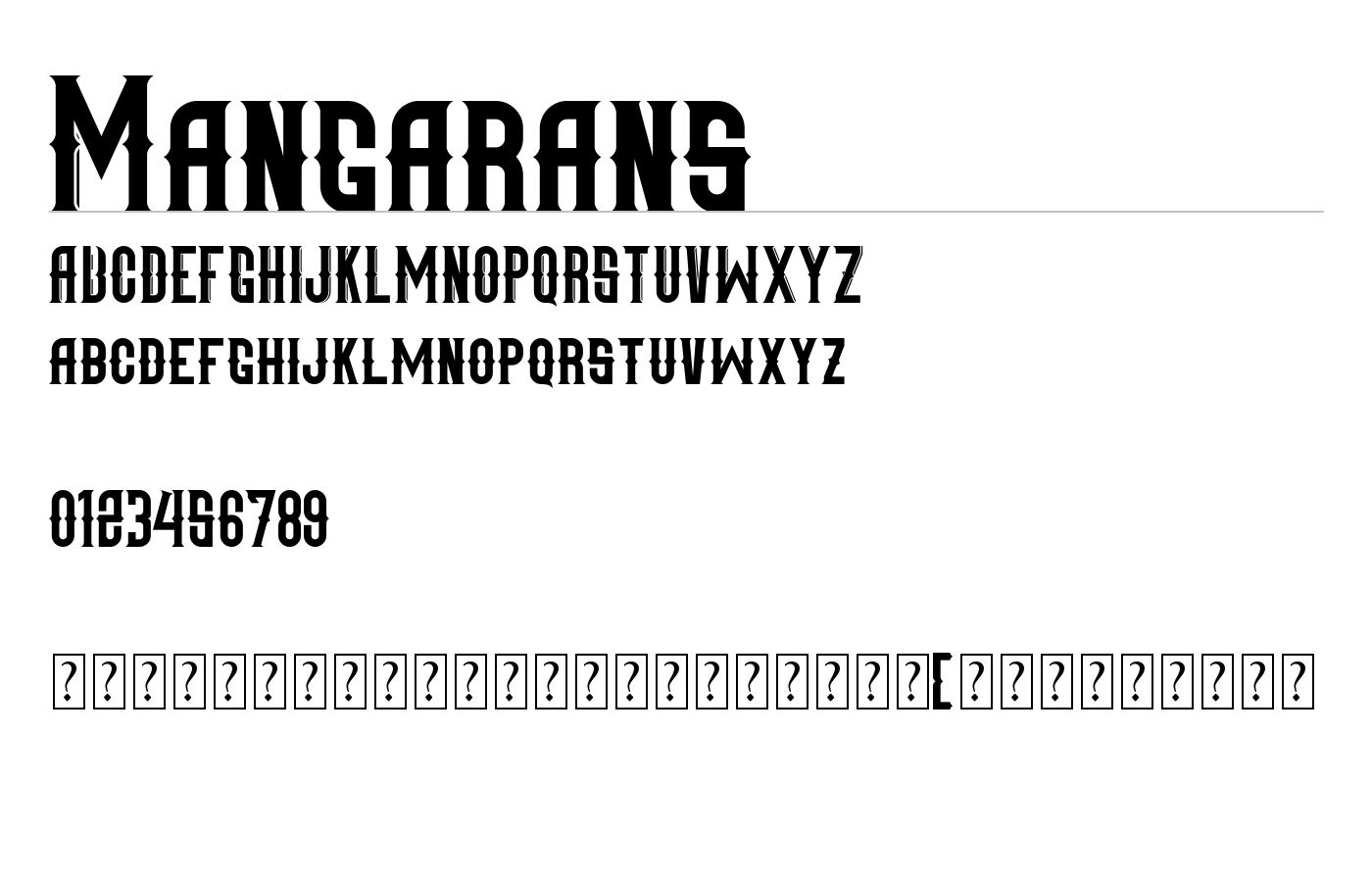 Mangarans Font preview