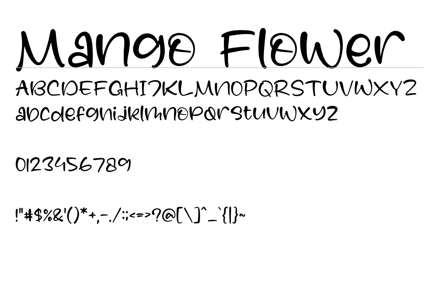 Mango Flower Font preview