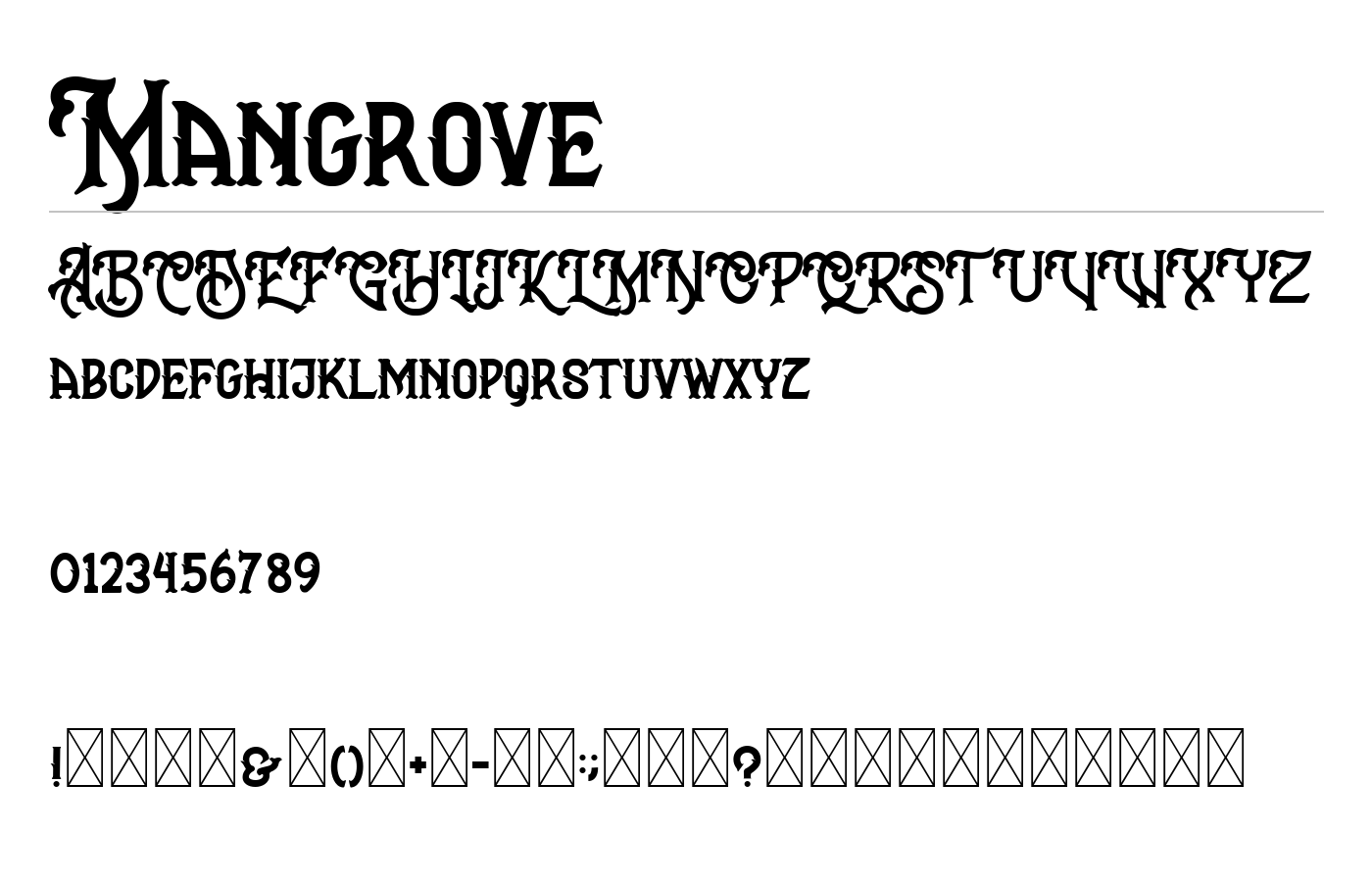 Mangrove Font preview