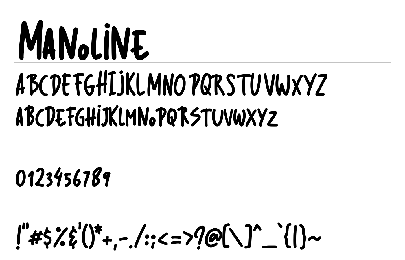 Manoline Font preview