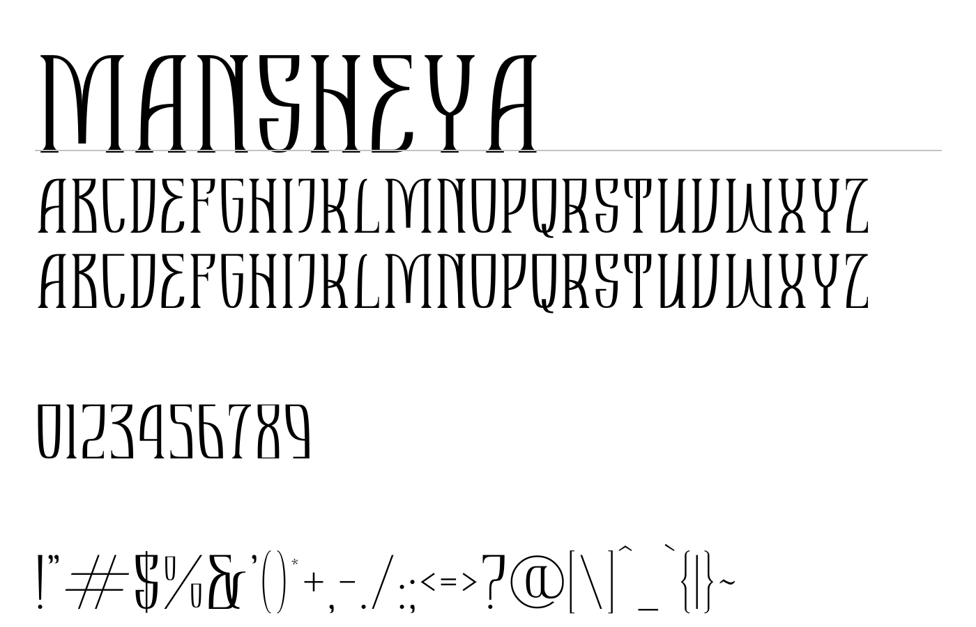 Mansheya Font preview