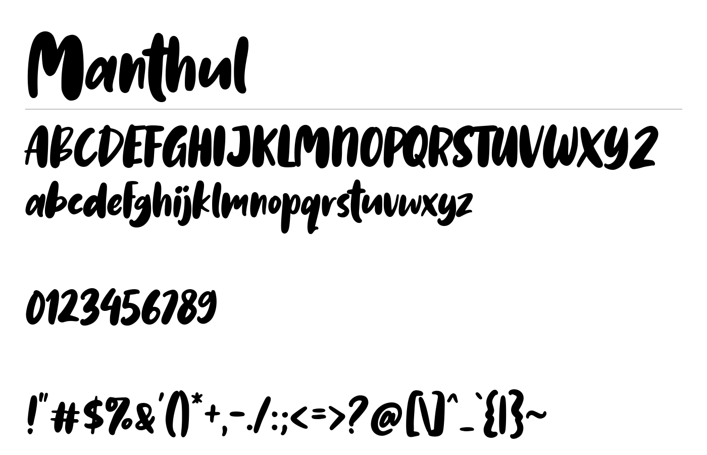 Manthul Font preview