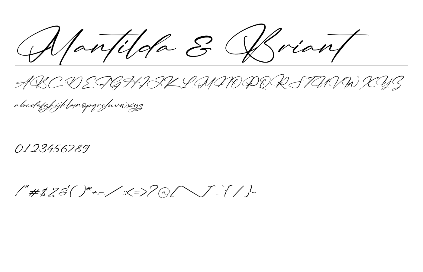 Mantilda & Briant Font preview