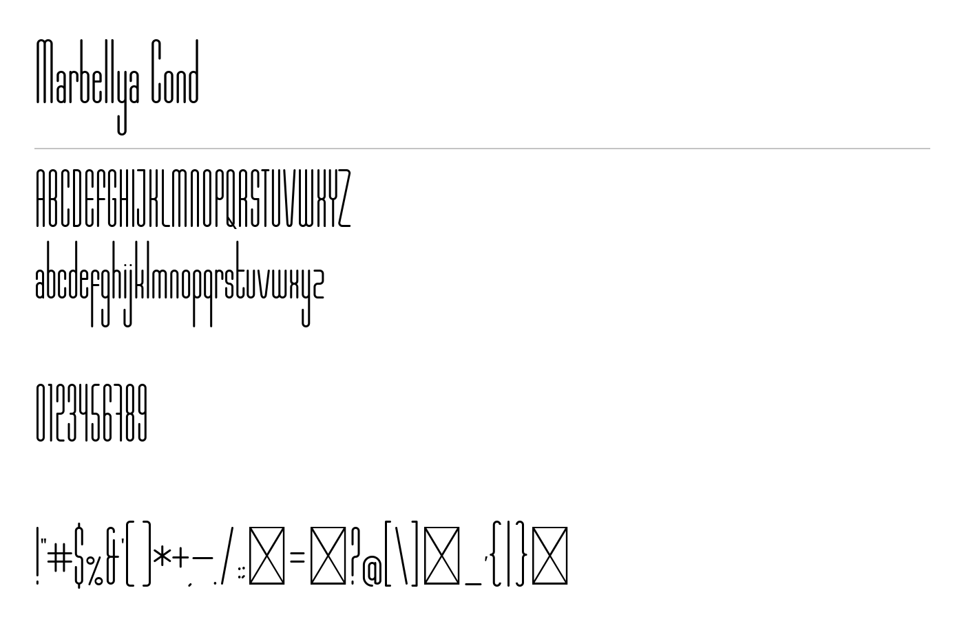 Marbellya Font preview