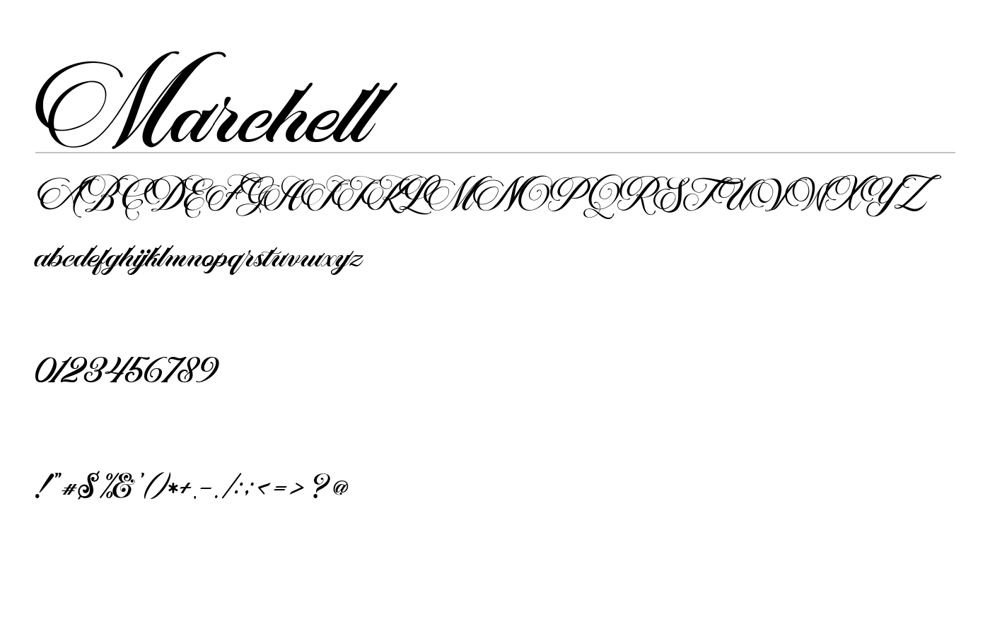 Marchell Script Font preview