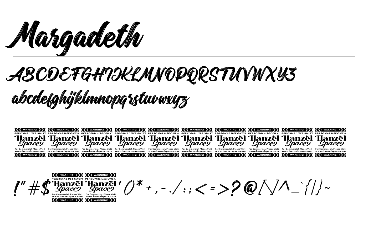 Margadeth Font preview
