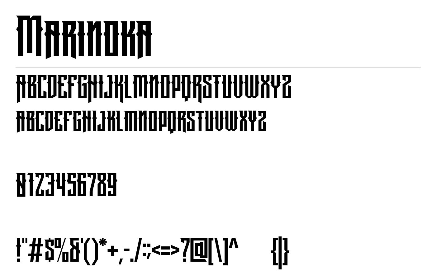 Marinoka Font preview