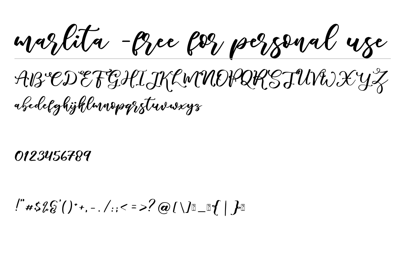Marlita Font preview