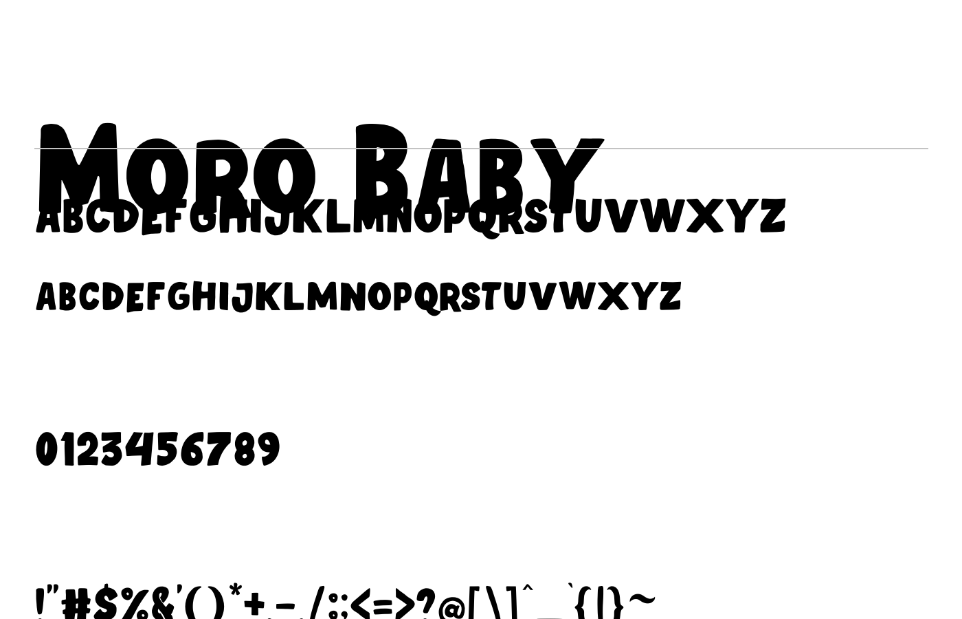 Moro Baby Font preview
