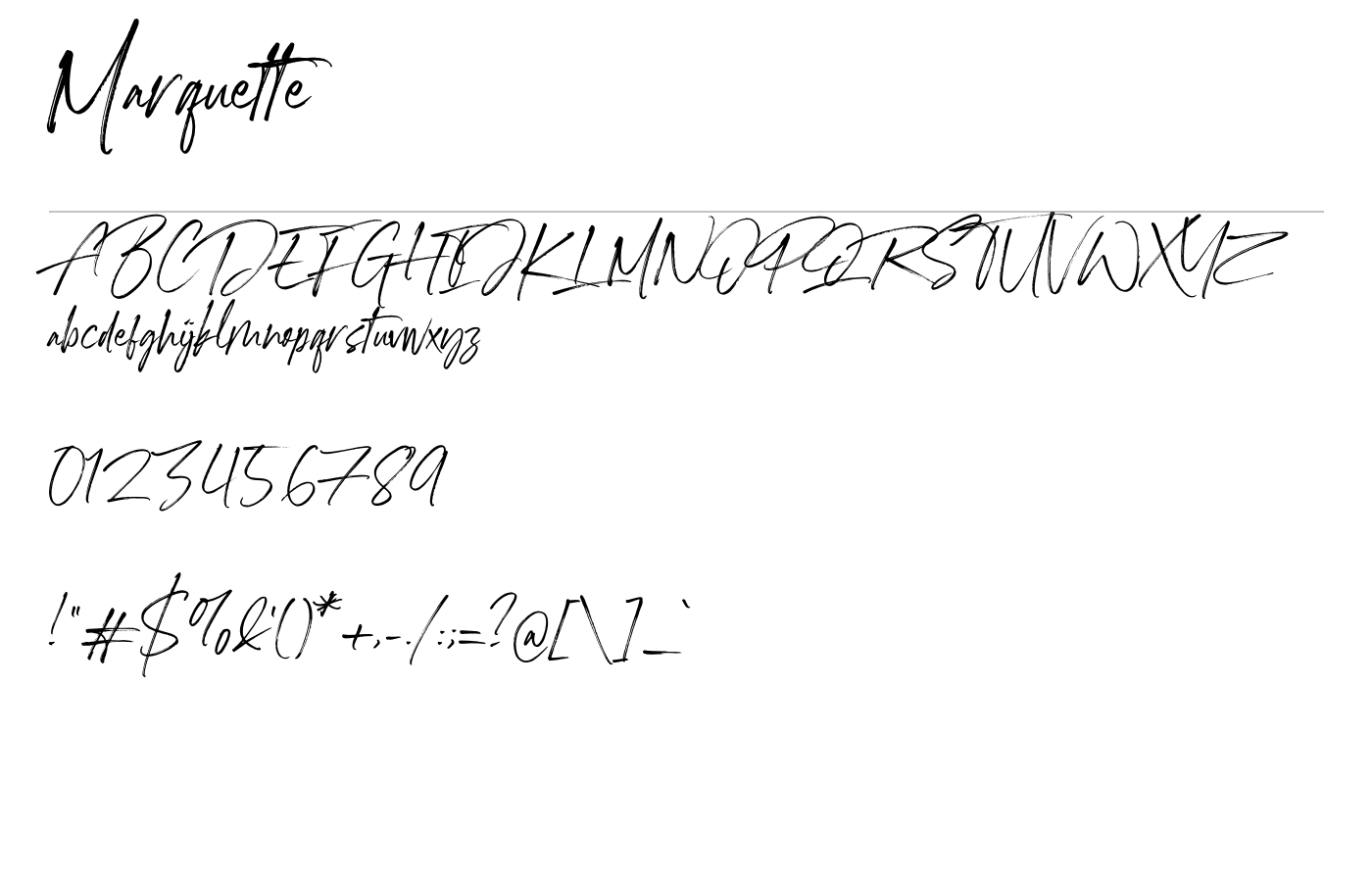 Marquette Font preview