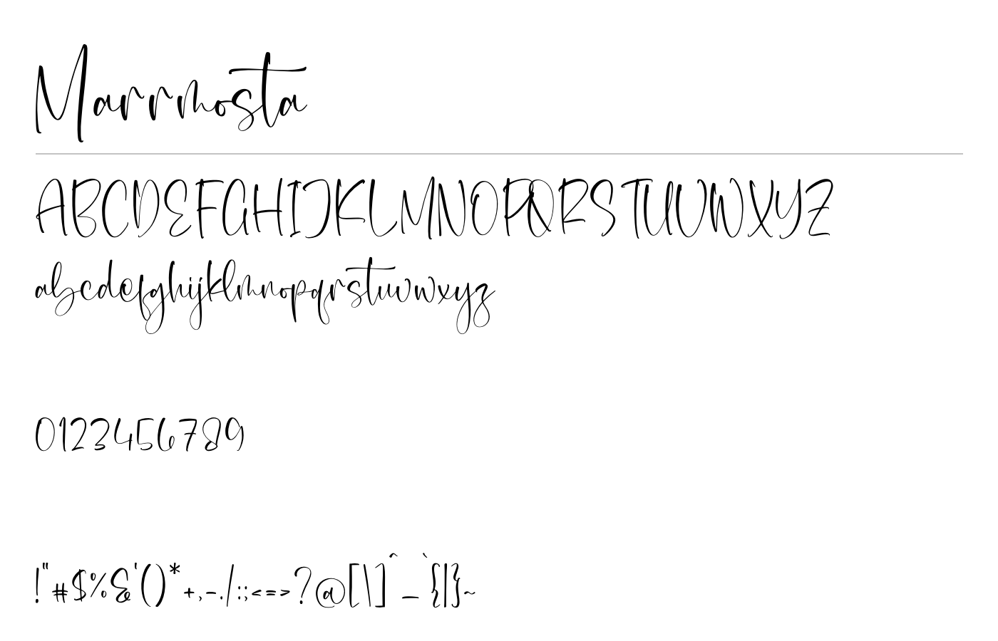 Marrmosta Font preview
