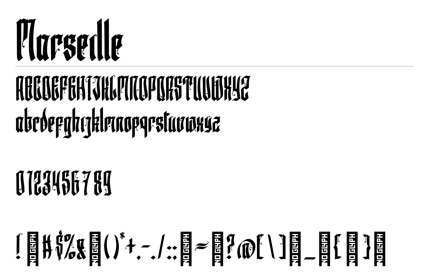 Marseille Font preview