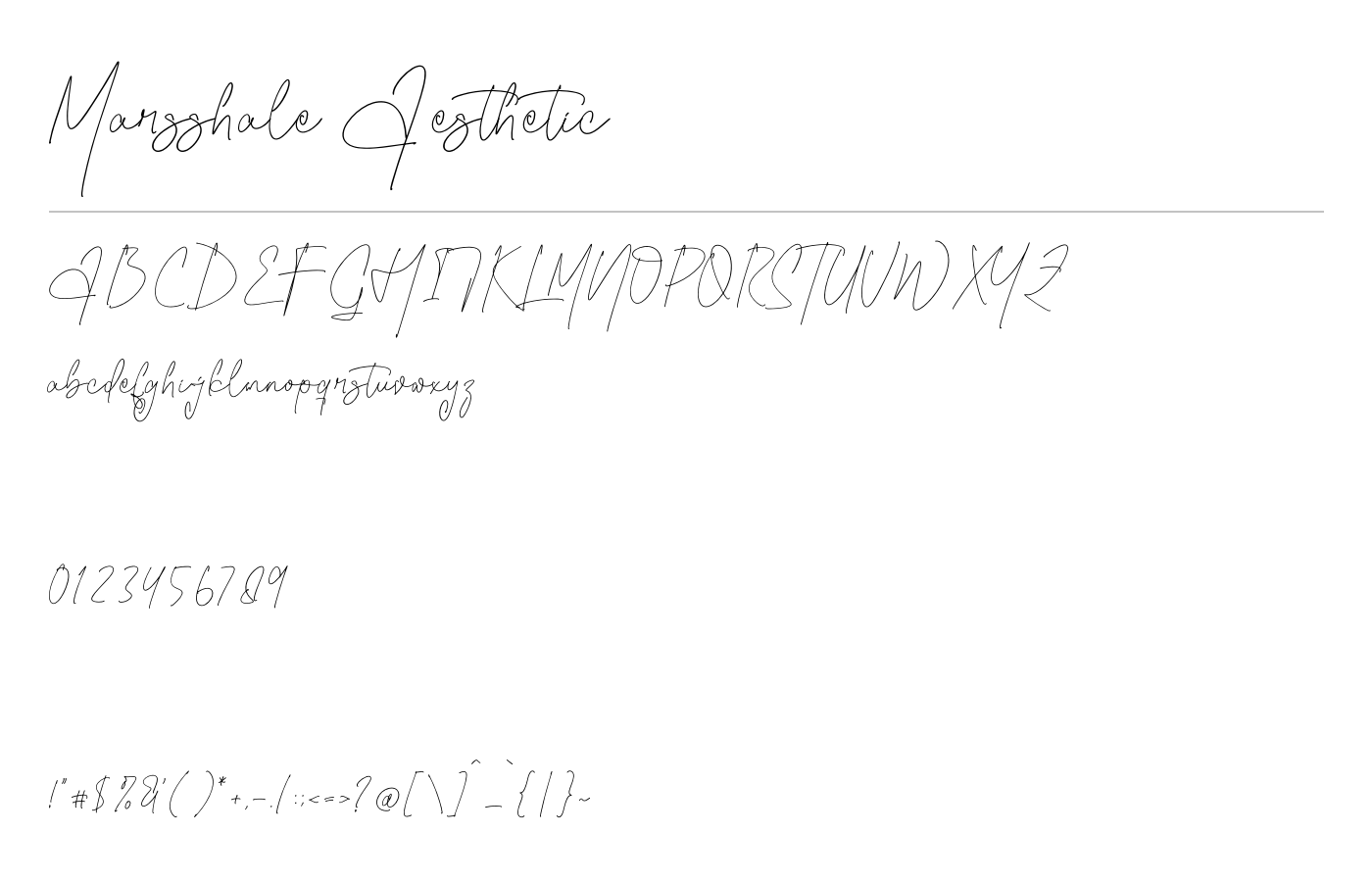 Marsshale Aesthetic Font preview