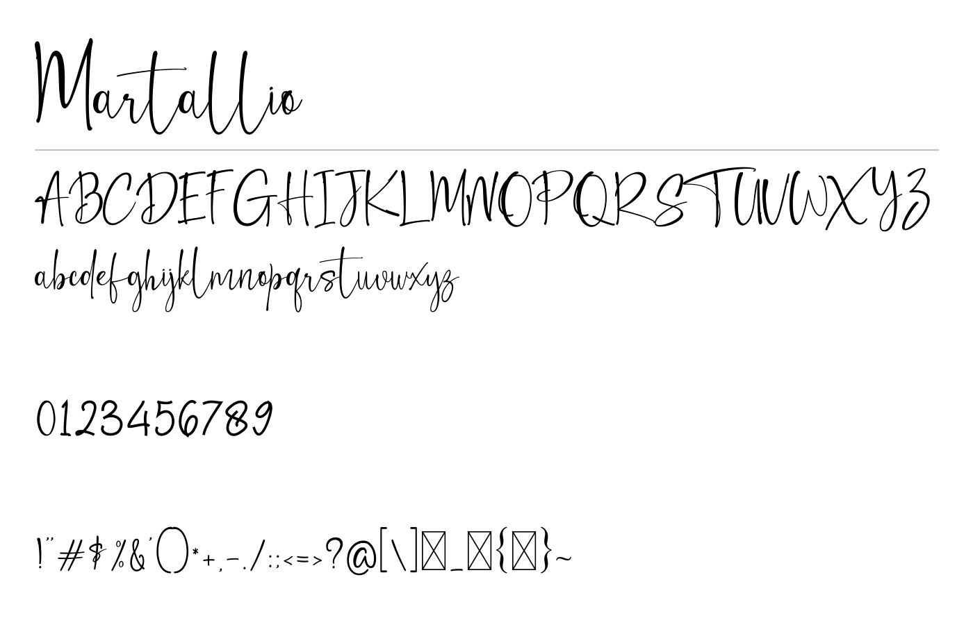 Martallio Font preview