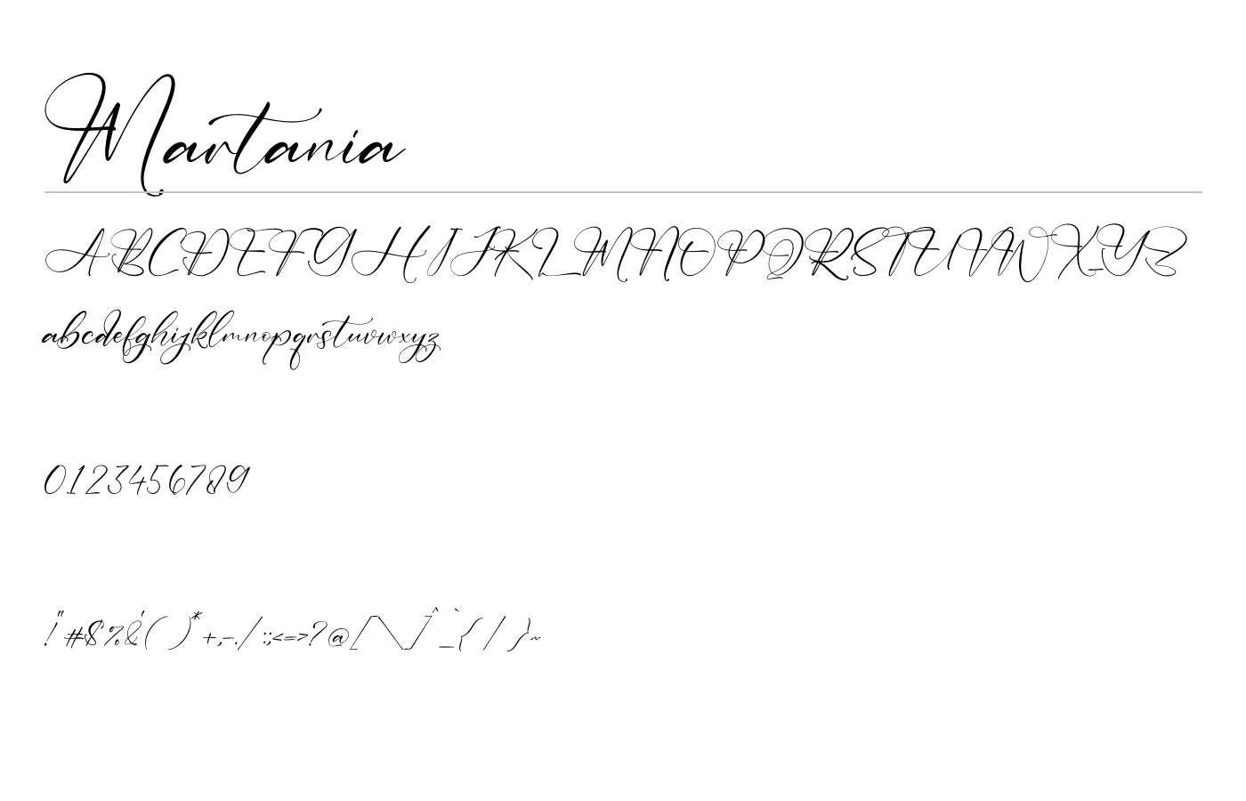 Martania Font preview