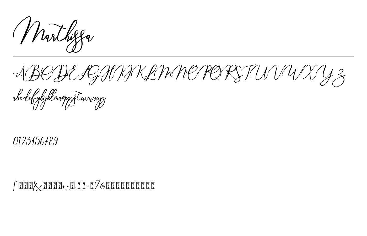 Marthissa Font preview