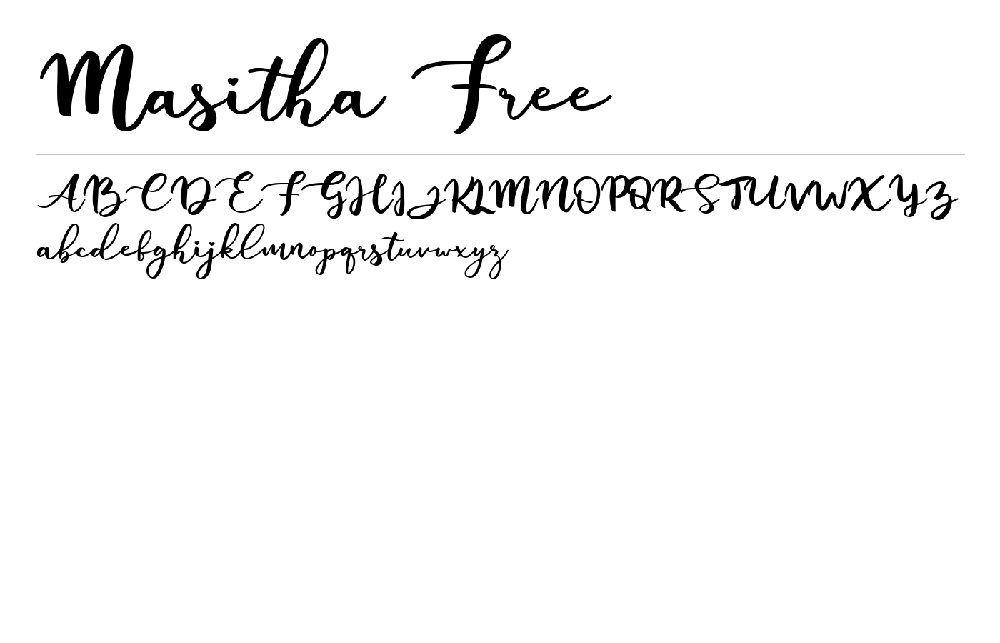 Masitha Font preview