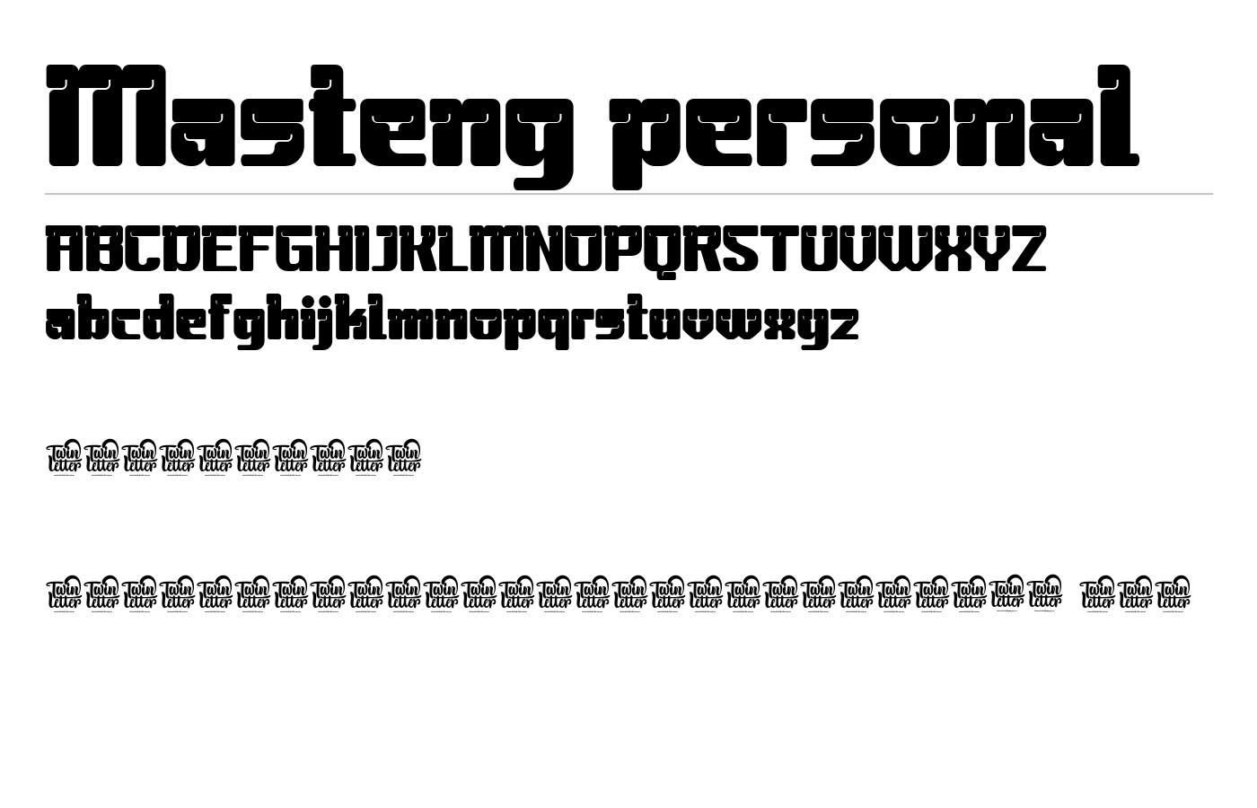 Masteng Font preview
