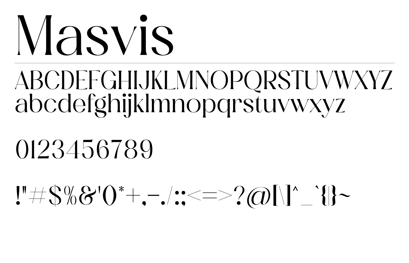 Masvis Minimalist Font preview