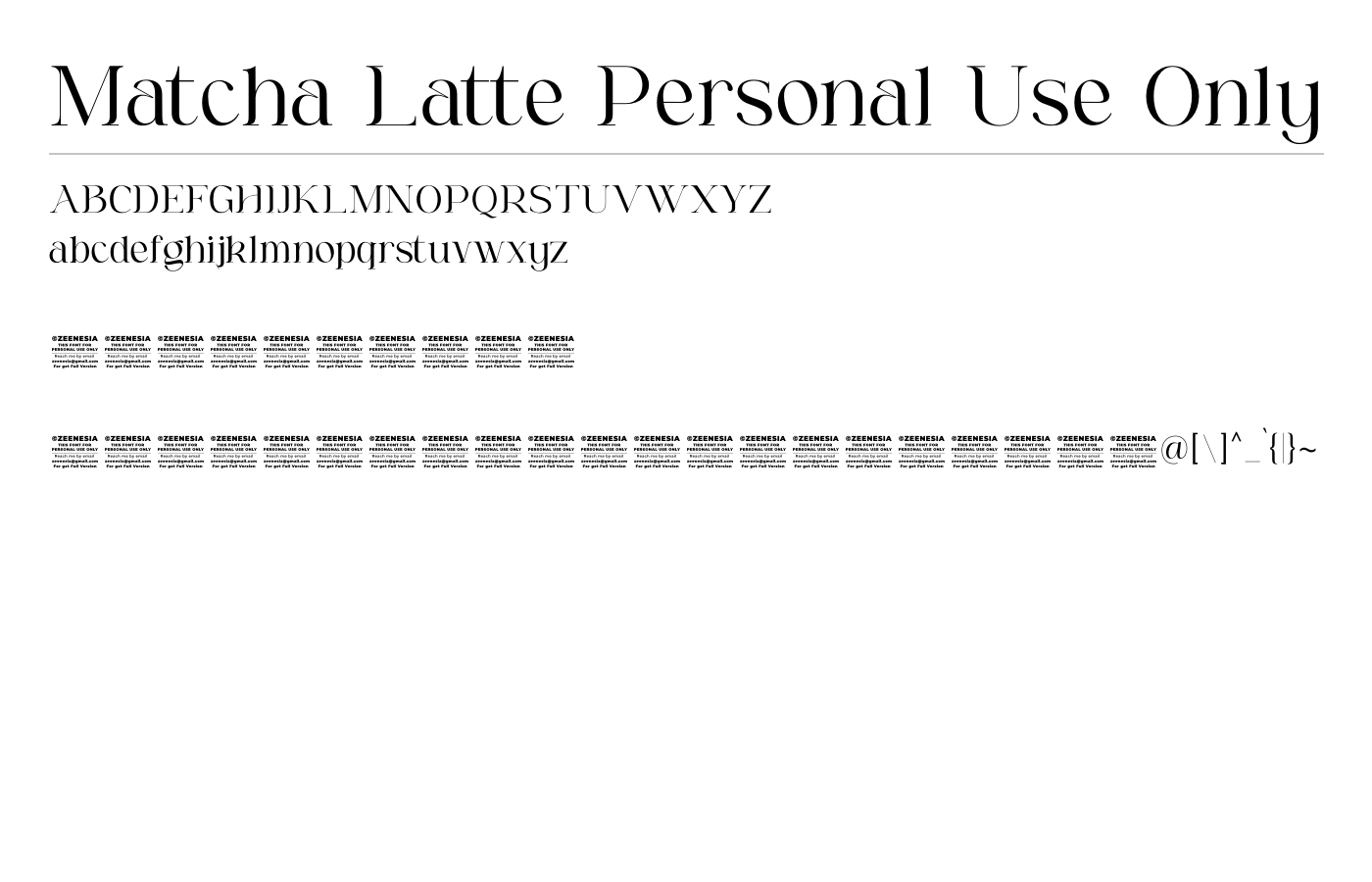 Matcha Latte Font preview
