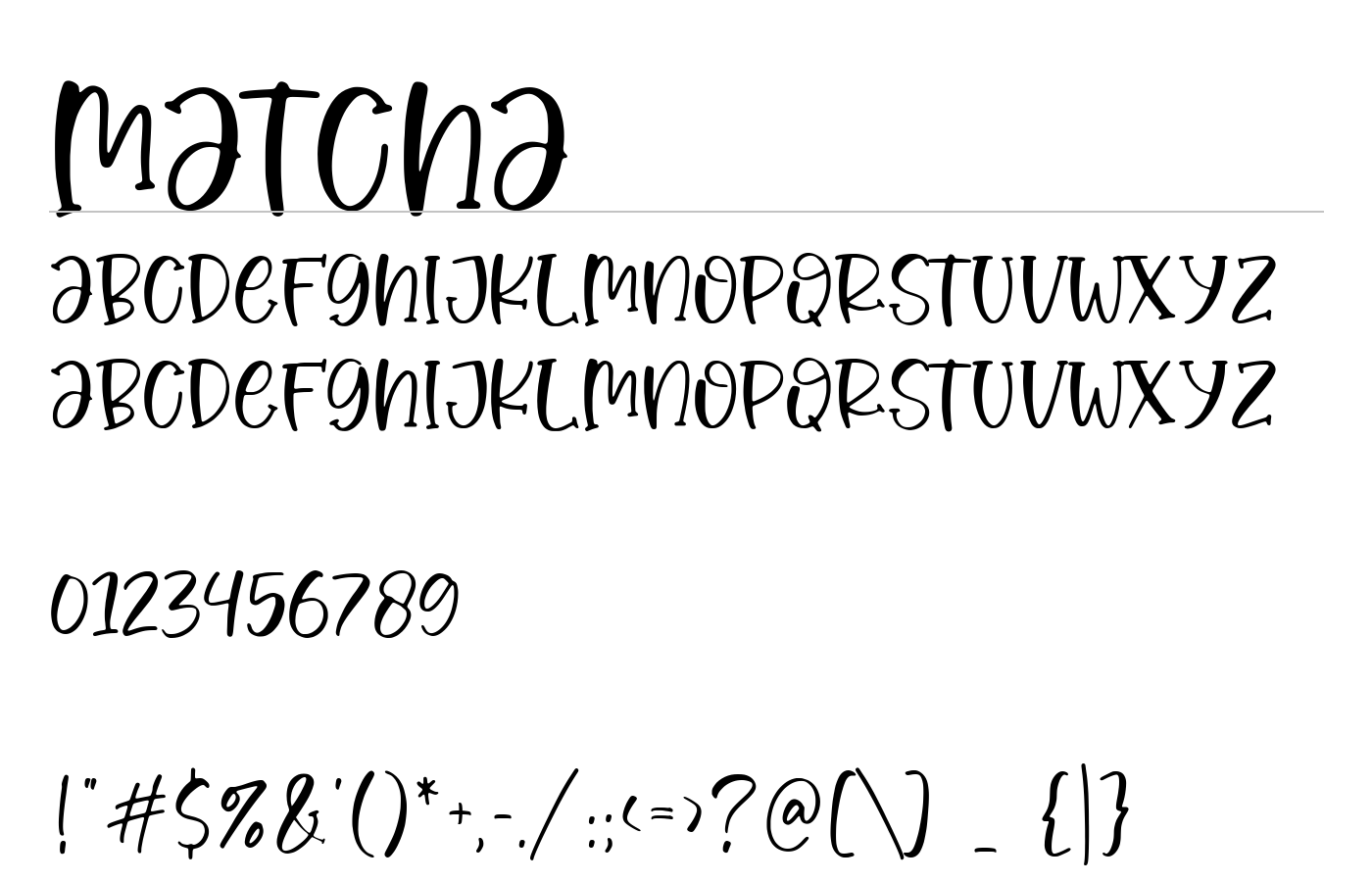 Matcha Font preview