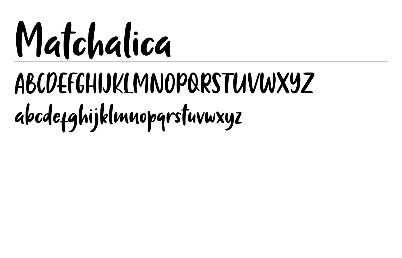 Matchalica Font preview