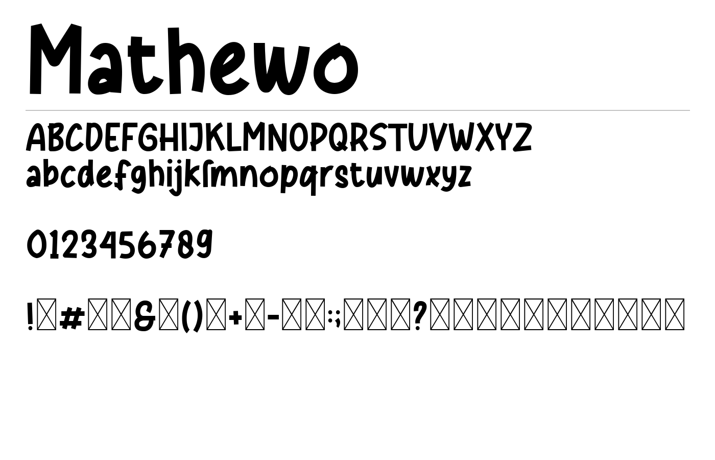 Mathewo Playful Font preview