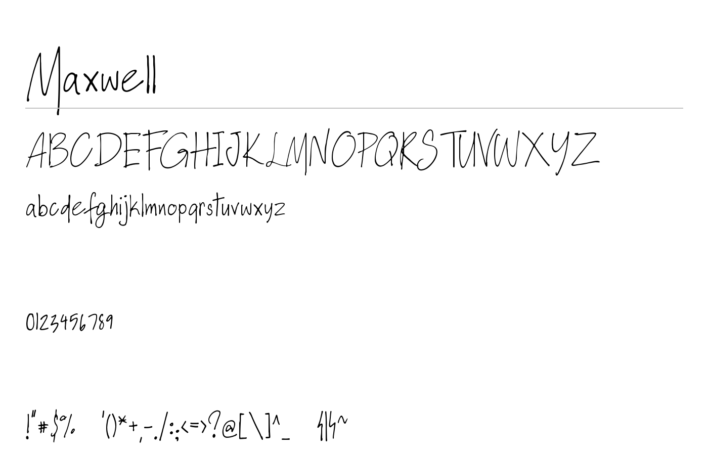 Max Well Font preview