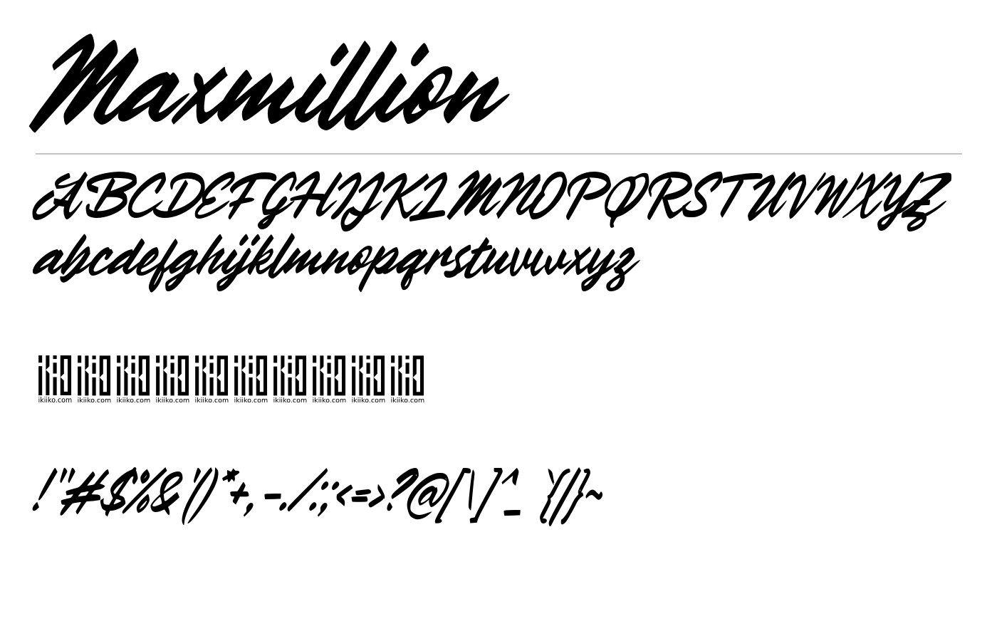 Maxmillion Font preview