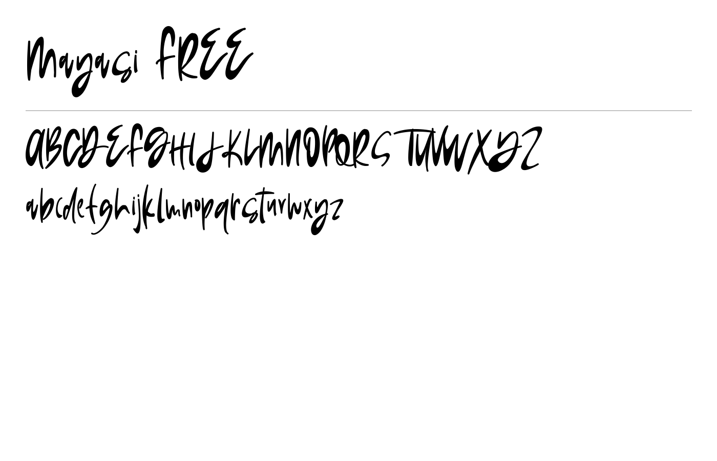 Mayasi Font preview