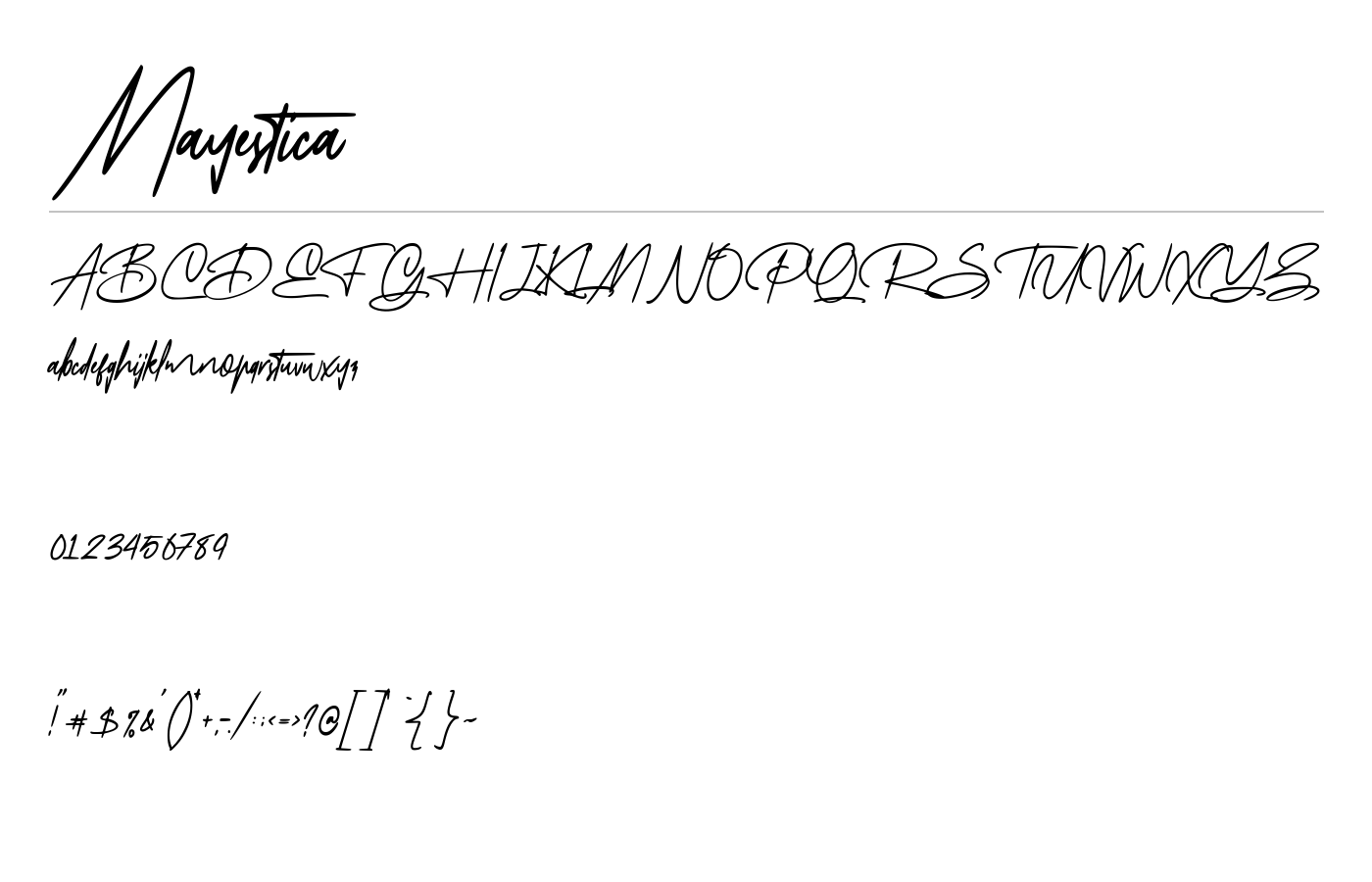 Mayestica – Luxury Signature Font preview