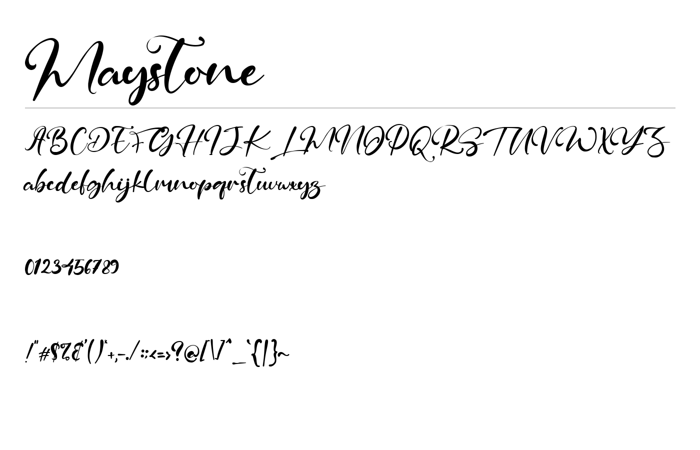 Maystone Font preview