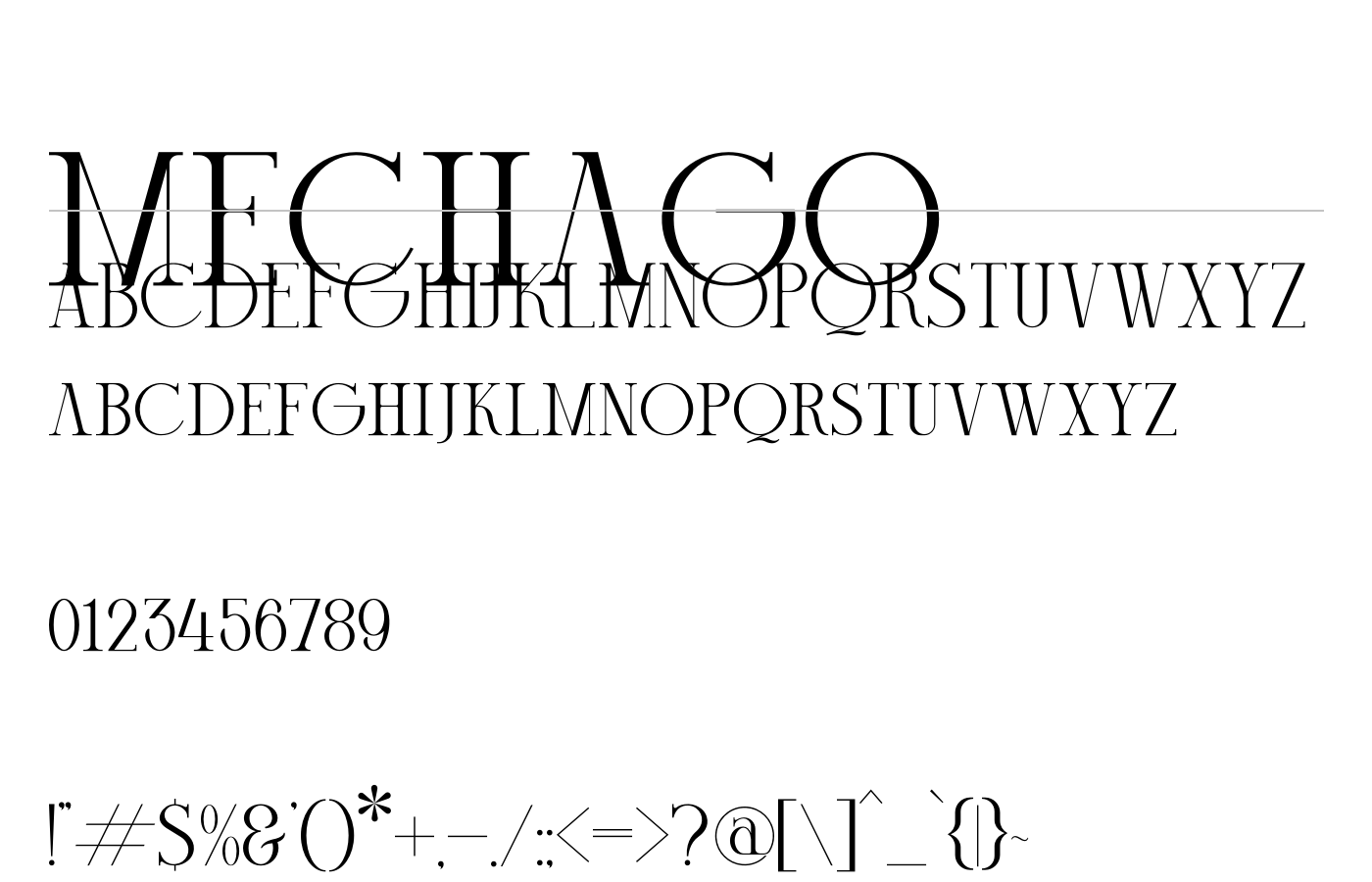 Mechago Font preview