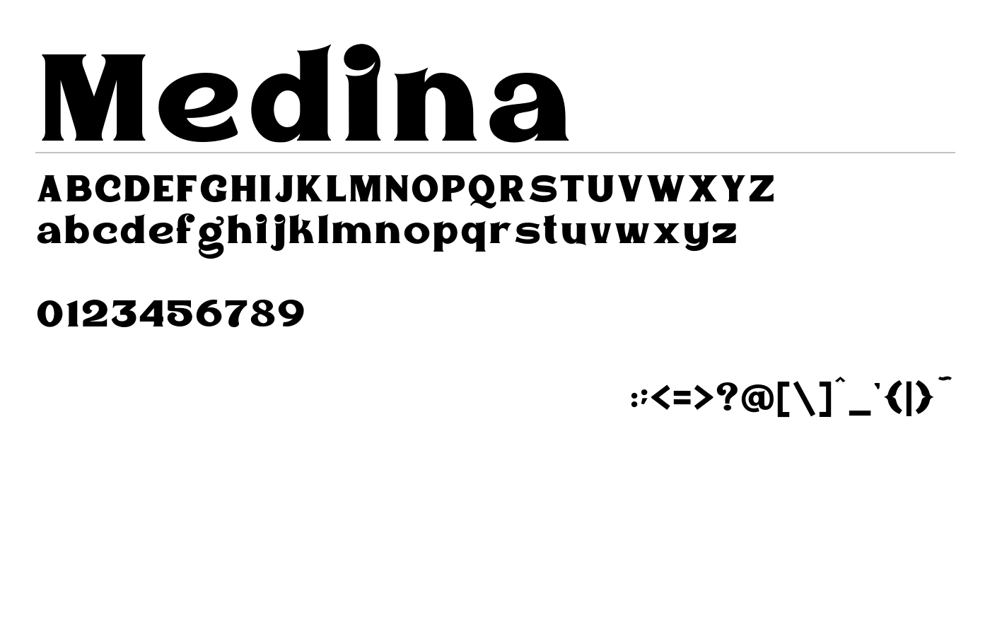 Medina Font preview