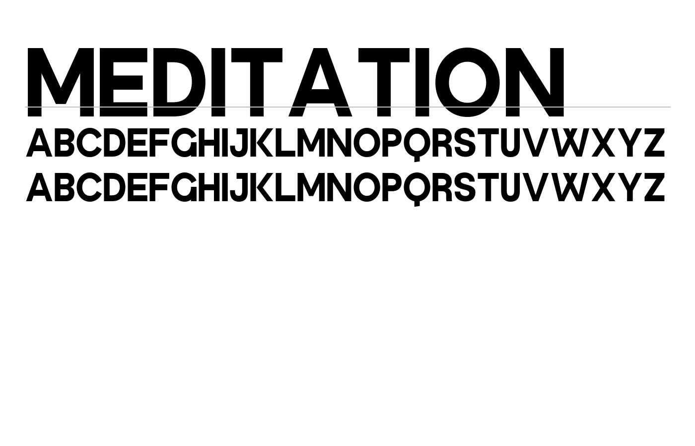 Meditation Font preview