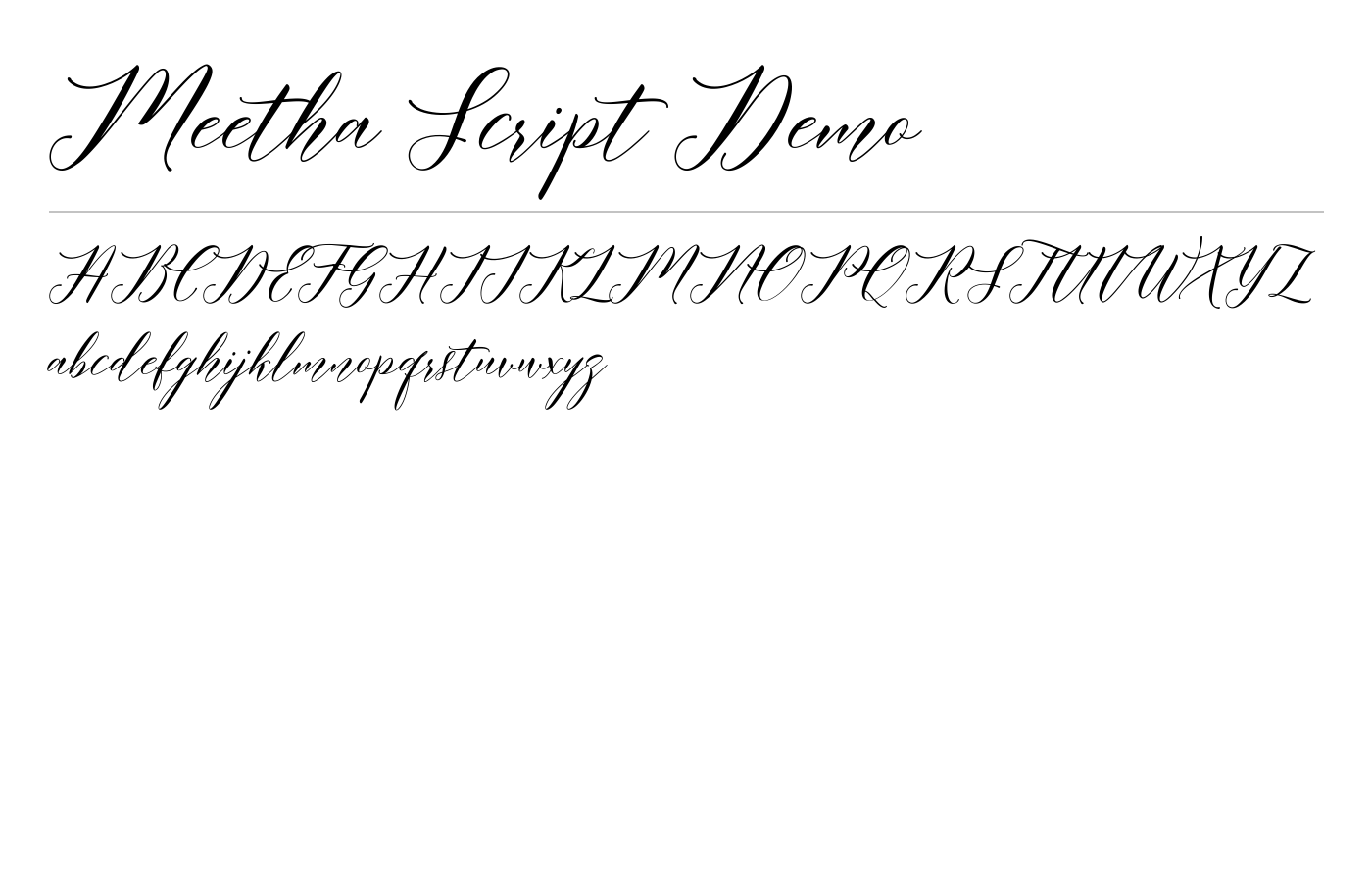 Meetha Script Font preview