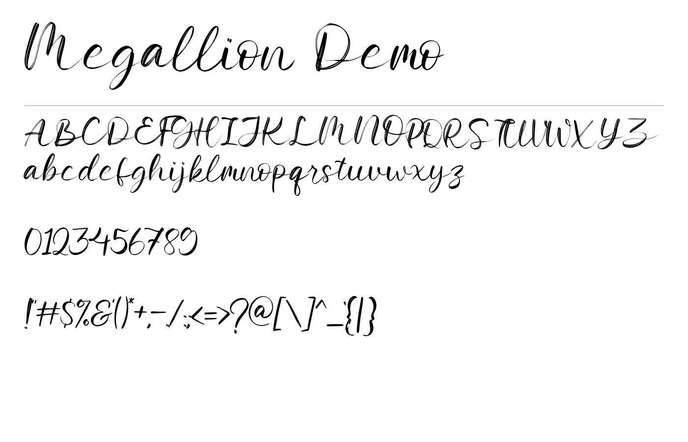 Megallion Font preview