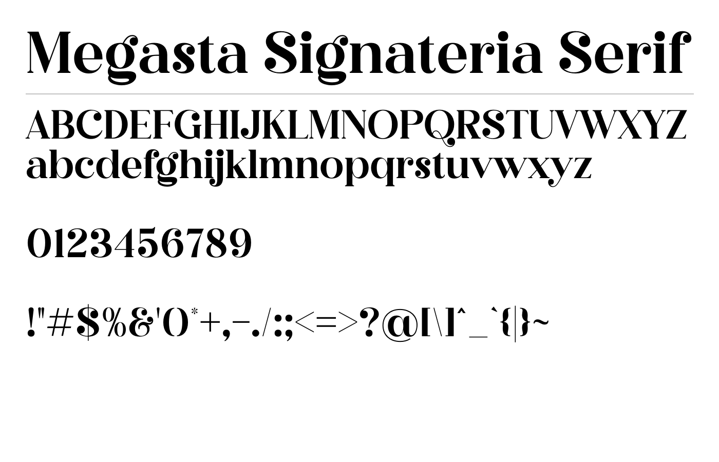 Megasta Signateria Font preview