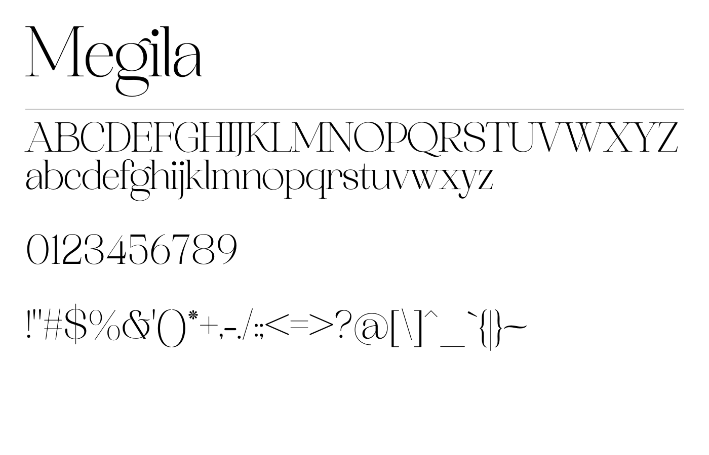 Megila Font preview