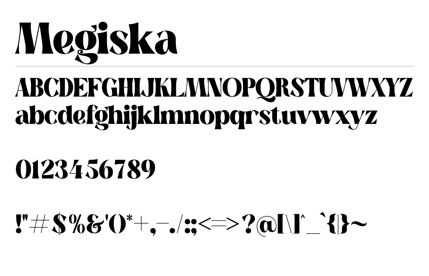 Megiska Font preview