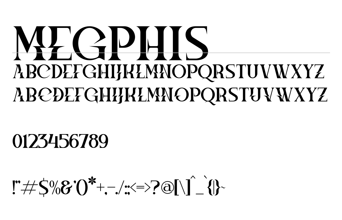 Megphis Font preview