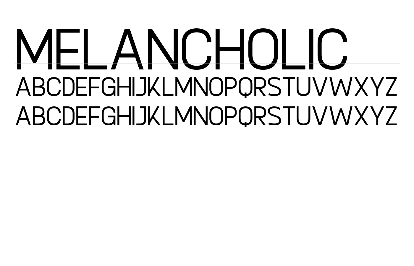 Melancholic Font preview