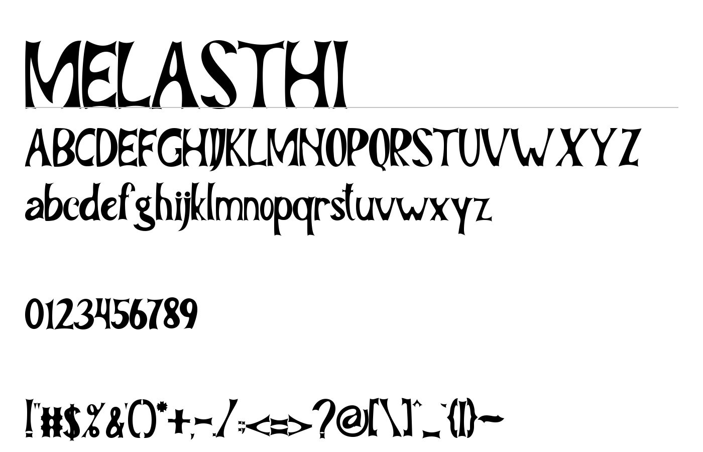 Melasthi Font preview