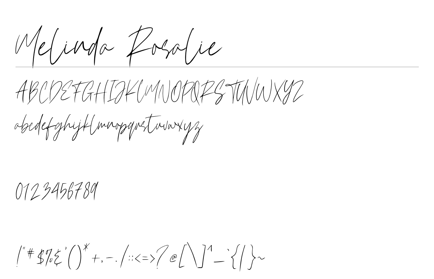 Melinda Rosalie Font preview