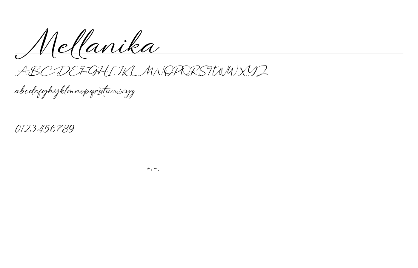 Mellanika Font preview