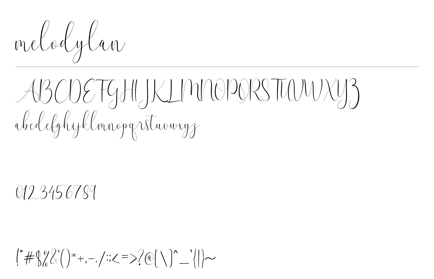 Melodylan Script Font preview