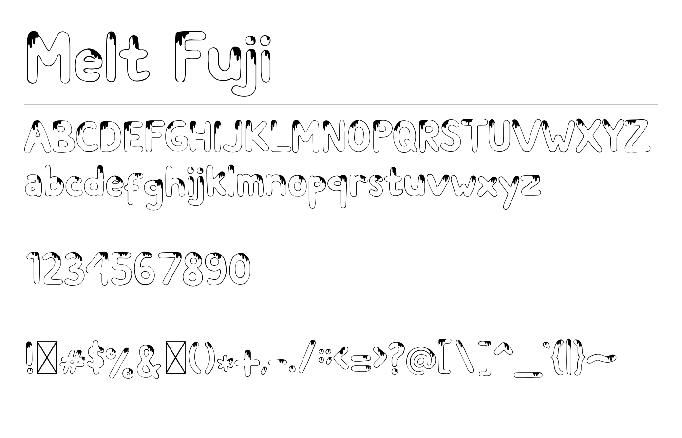 Melt Fuji Font preview
