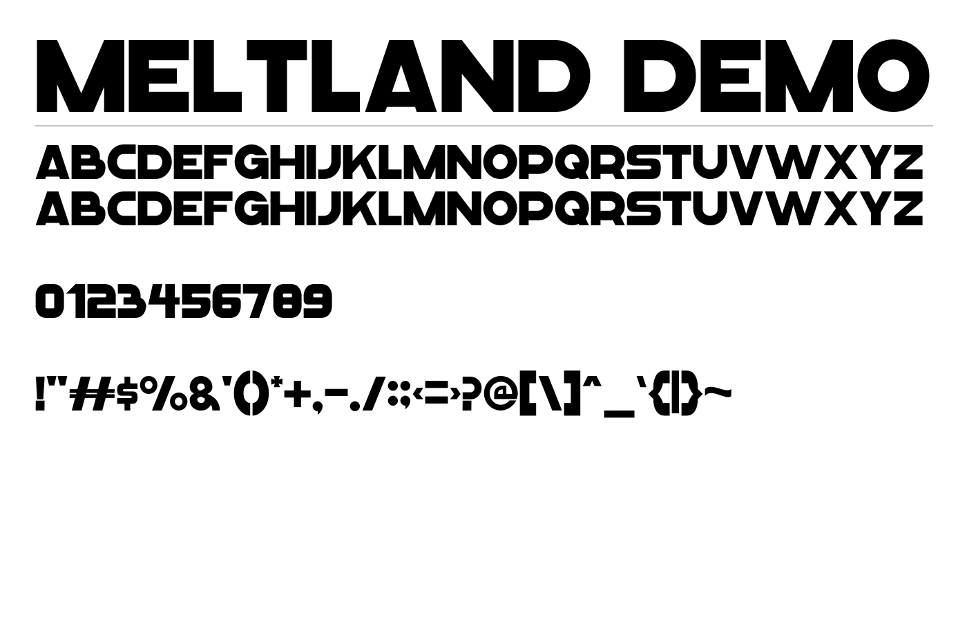 Meltland Font preview